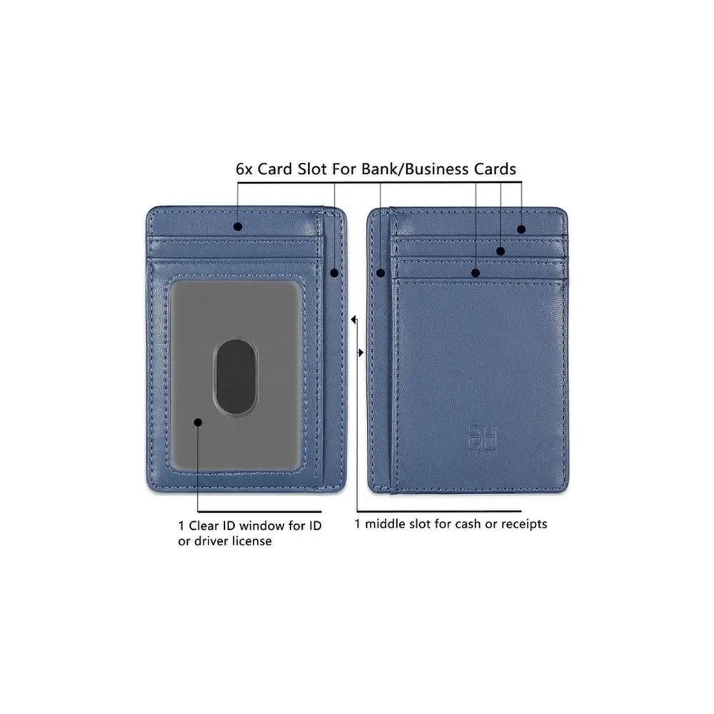 Leather Compact Card Holder Wallet - Picture 2 of 3